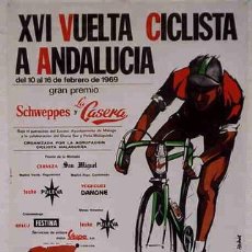 Coleccionismo deportivo: CARTEL CICLISMO VUELTA CICLISTA A ANDALUCIA 1969 , ORIGINAL. Lote 309032403